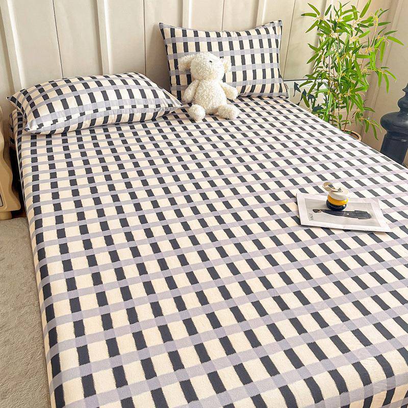 【折扣价】新款全棉磨毛床单单件秋冬加厚纯棉被单三件套床上用品