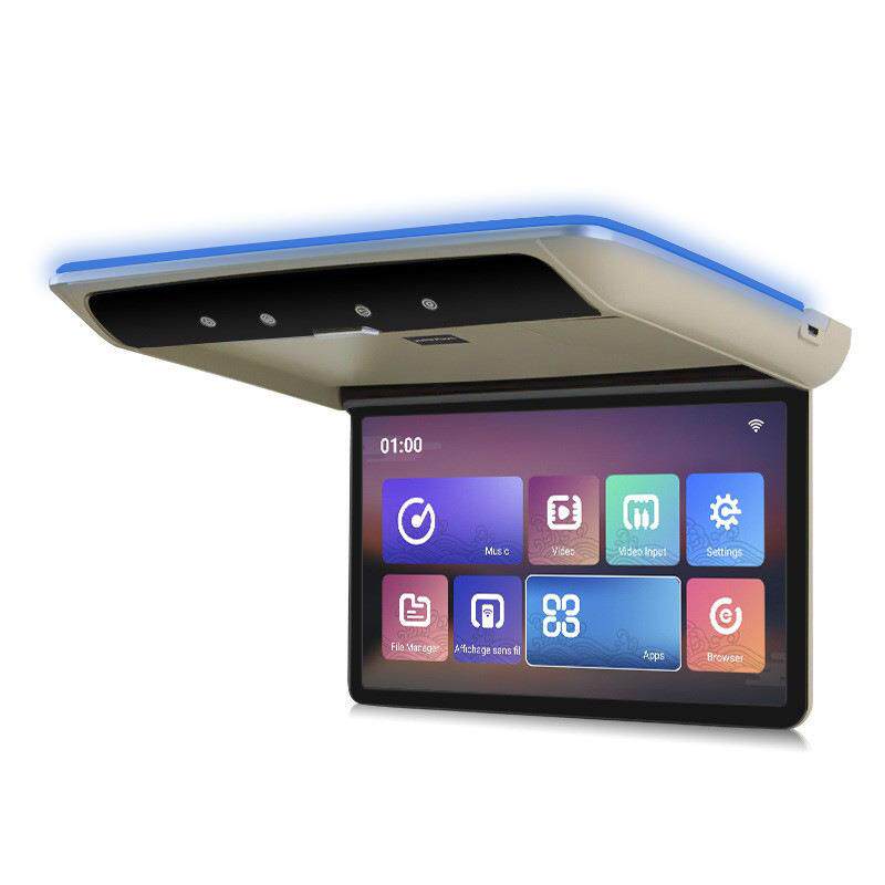 车载吸顶新款触摸15.6寸显示器安卓高清8K汽车电视后排吊芒显示屏