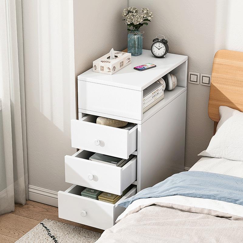 超窄床头柜带锁小型现代简约床边柜卧室组装柜小人造板柜子家装建