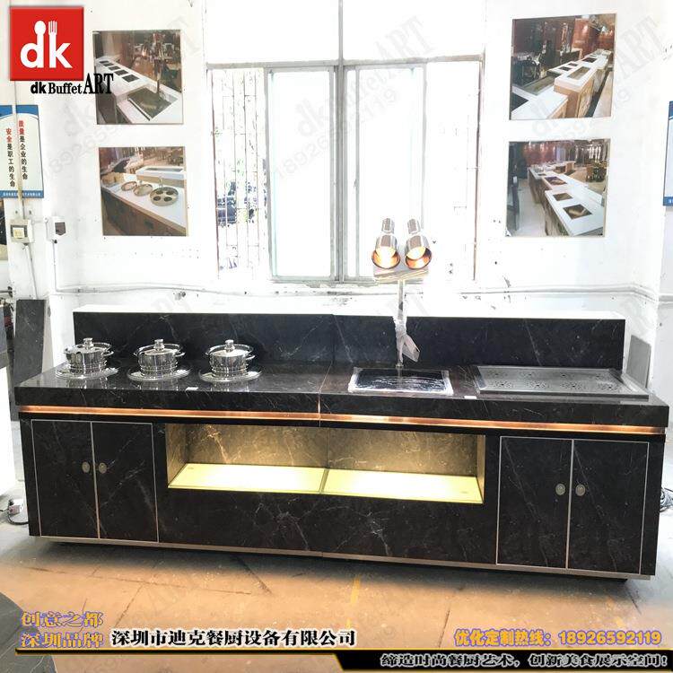 江西上饶余干宾馆酒店自助餐台设计宴会布菲台深圳生产