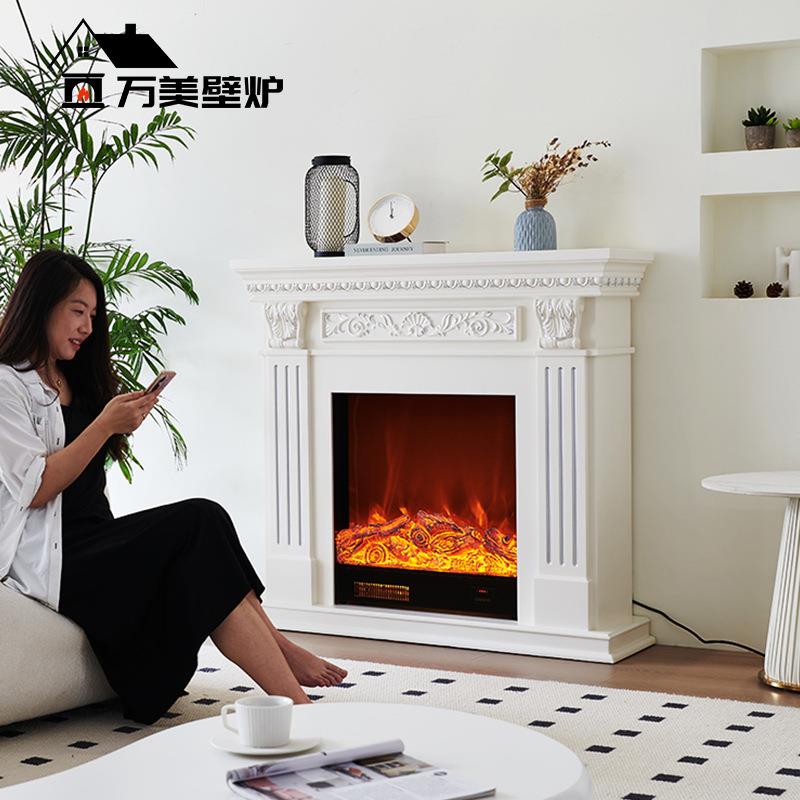 法式轻奢壁炉仿真火电视柜客厅家用装饰柜欧式壁炉架电子取暖壁炉