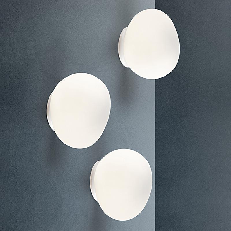 意大利诧寂风鹅蛋玻璃壁灯北欧现代极简客餐厅卧室走廊过道氛围