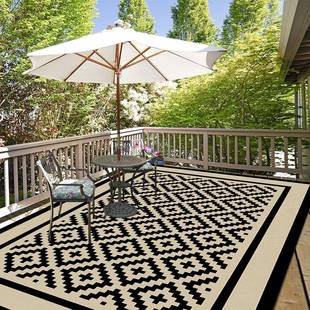 热销天幕露营房车垫PP塑料编织花园庭院草坪泳池甲板门廊地垫