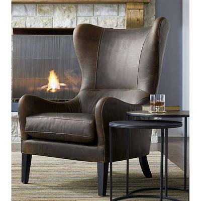 美式沙发老虎椅复古乡村小户型高背沙发椅皮单人沙发