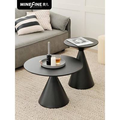 麦凡轻奢圆形小茶几现代简约客厅边几沙发角几边桌个性艺术小茶桌