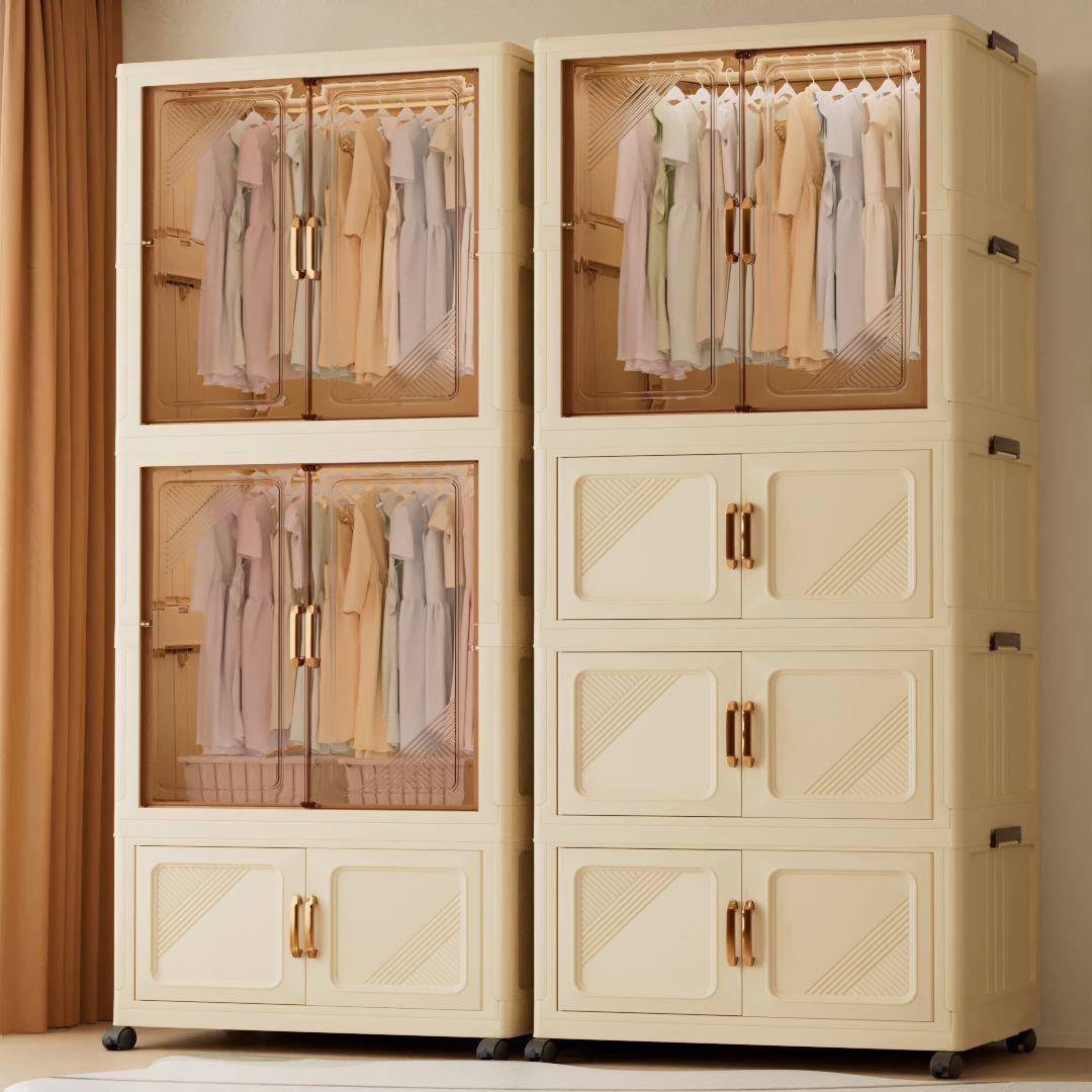 简易儿童衣柜收纳柜衣柜家用客厅卧室大容量衣橱置物柜衣服折叠柜
