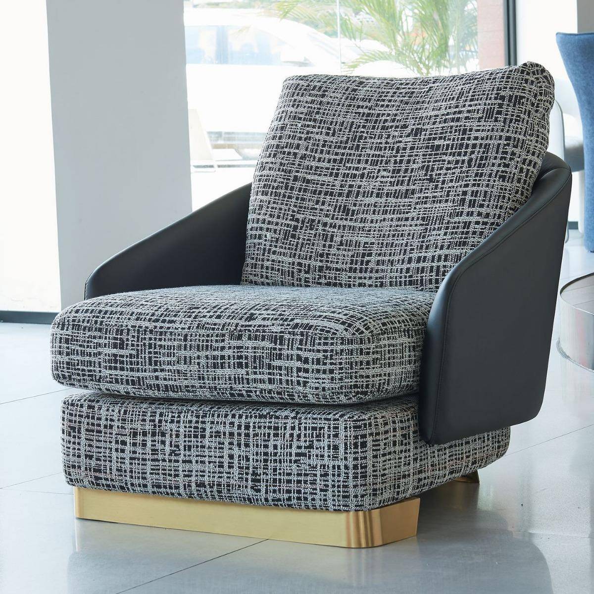 现代轻奢休闲懒人沙发椅北欧单人休闲椅客厅家用设计师卧室靠背椅