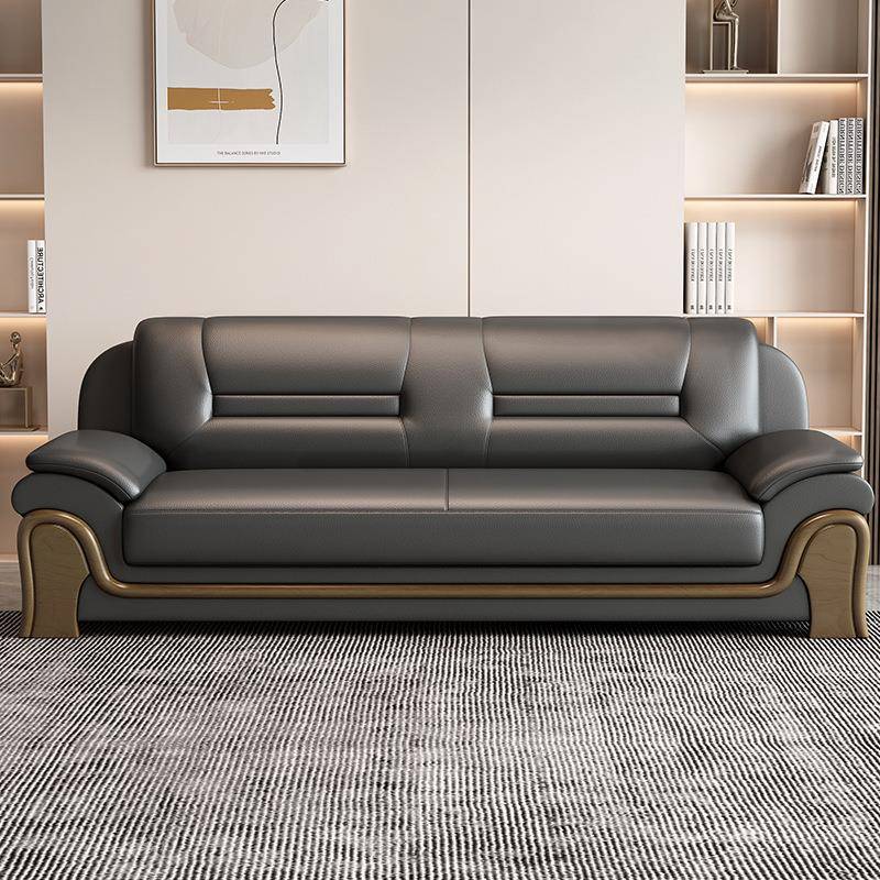 办公沙发简约现代中式办公室贵宾接待洽谈商务会客室休息茶几组合