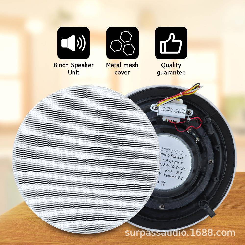 6.5寸定压磁吸款天花喇叭舞台KTV音响吸顶扬声器广播系统喇叭