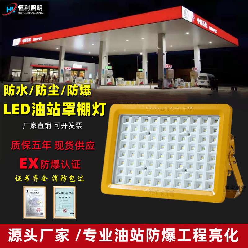 LED防爆投光灯100瓦200W加油站仓库天棚厂房方形泛光防爆灯工矿灯