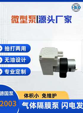 无油紧凑低噪音 12V 3.5bar -85kpa 20lpm喷雾器小气泵真空泵