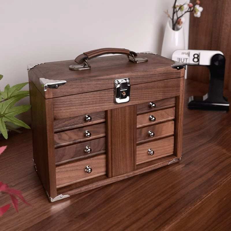 R^5o大人 中古首饰盒  mini小箱子 G牌收纳柜首饰箱木质其他美式