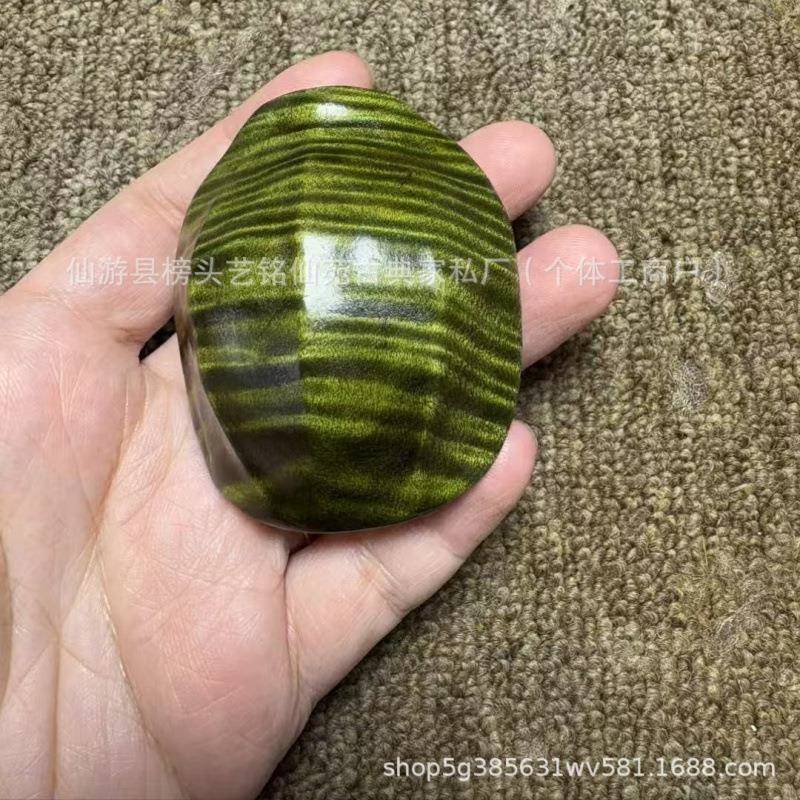 阴沉金丝楠木富甲天下水波纹龟壳手把件文玩工艺品摆件