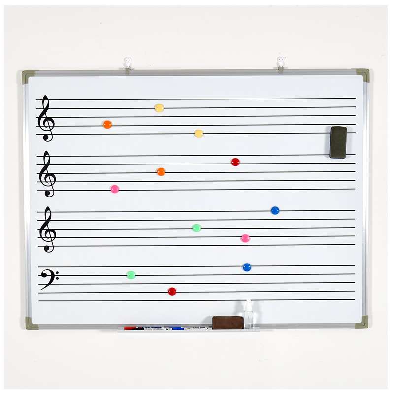 五线谱教学白板挂式双面磁性音乐可擦识谱培训黑板磁性教学白板
