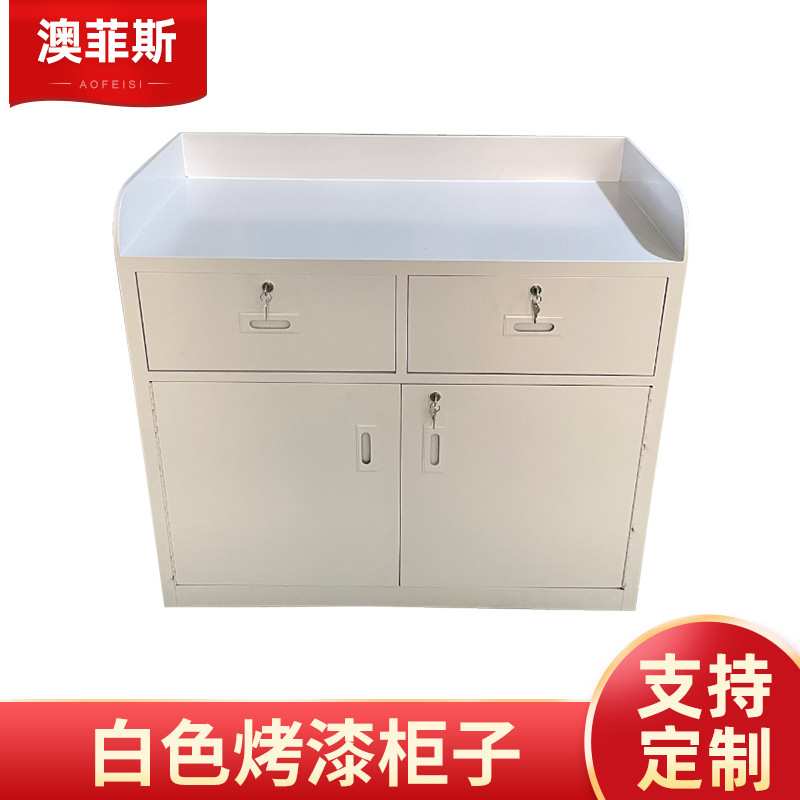 广东佛山304不锈钢白色烤漆柜子 珠宝展示烤漆柜首饰中岛柜定制