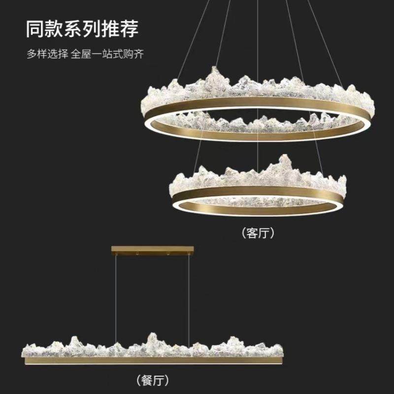 意式极简冰山餐厅灯现代计师茶桌饭厅餐桌岛台吊灯现代北欧大厅主