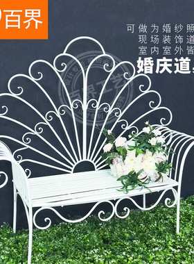 复古田园绿色法式花园桌椅庭院阳台露台折叠铁艺椅子休闲户外圆桌