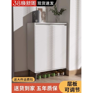 lva鞋柜家用门口大容量一体靠墙收纳柜实木入户门外走廊过道楼道