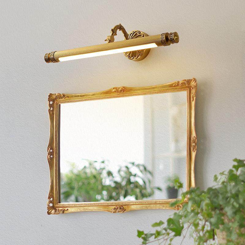 美式全铜镜前灯卫生间补光灯免布线北欧客厅墙壁照画灯打画灯油画