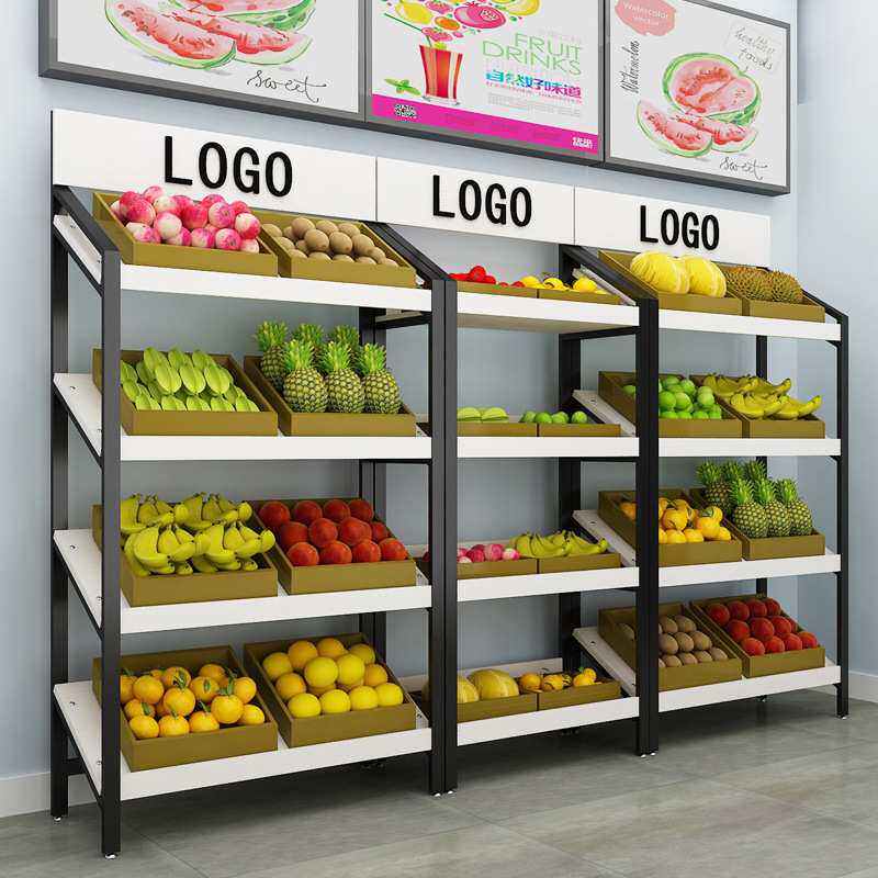 斜面陈列架水果摆放架蛋糕礼品店专用架超市零食货架置物架展示柜