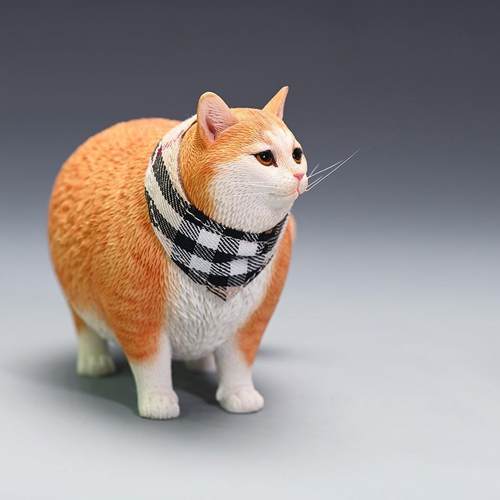 JXK 1/6 换头肥猫模型 仿真可爱有趣萌宠物猫咪动物潮玩摆件周边