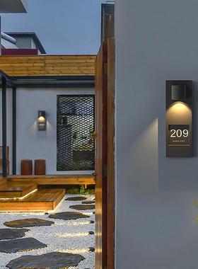 户外别墅庭院防水壁灯酒店发光门牌号灯店面门牌壁灯氛围壁灯