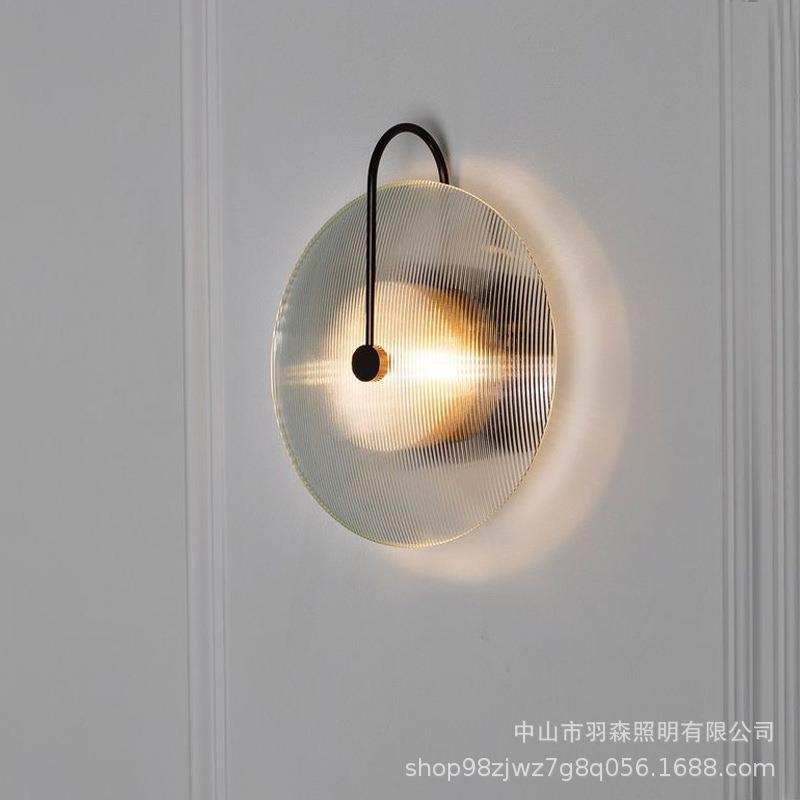 后现代创意玻璃壁灯设计师个性艺术背景墙床头卧室过道样板房壁灯