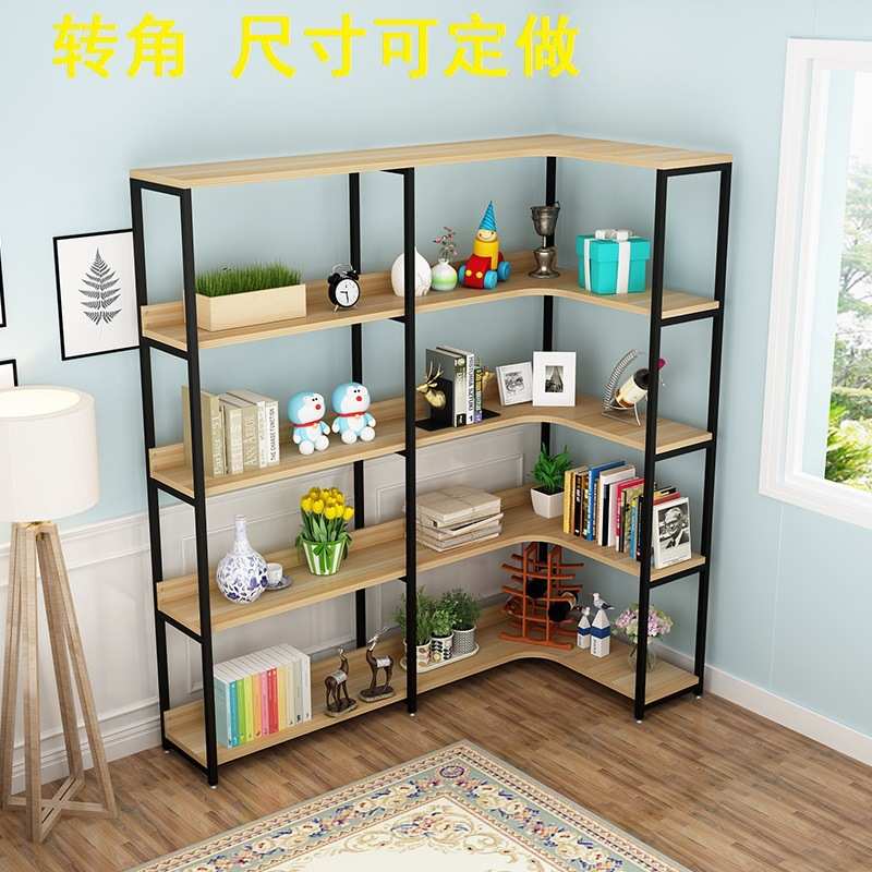 客厅转角置物架落地式墙角书架收纳架多层展示架组合式拐角储物架