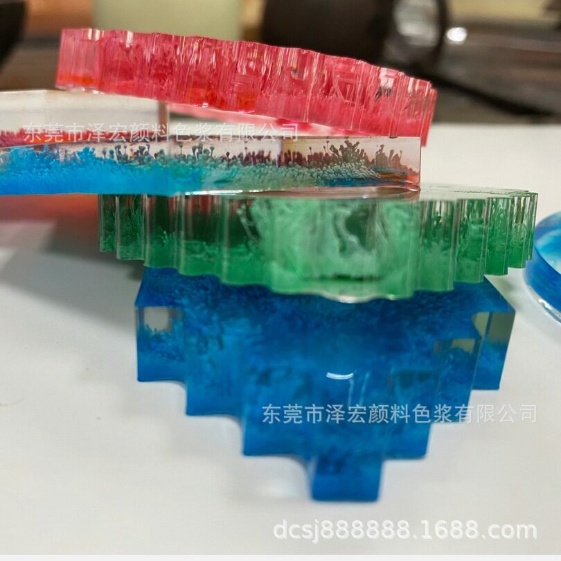 24色三代晕染色精跨境套装加工水晶滴胶金属晕染3D流体颜料