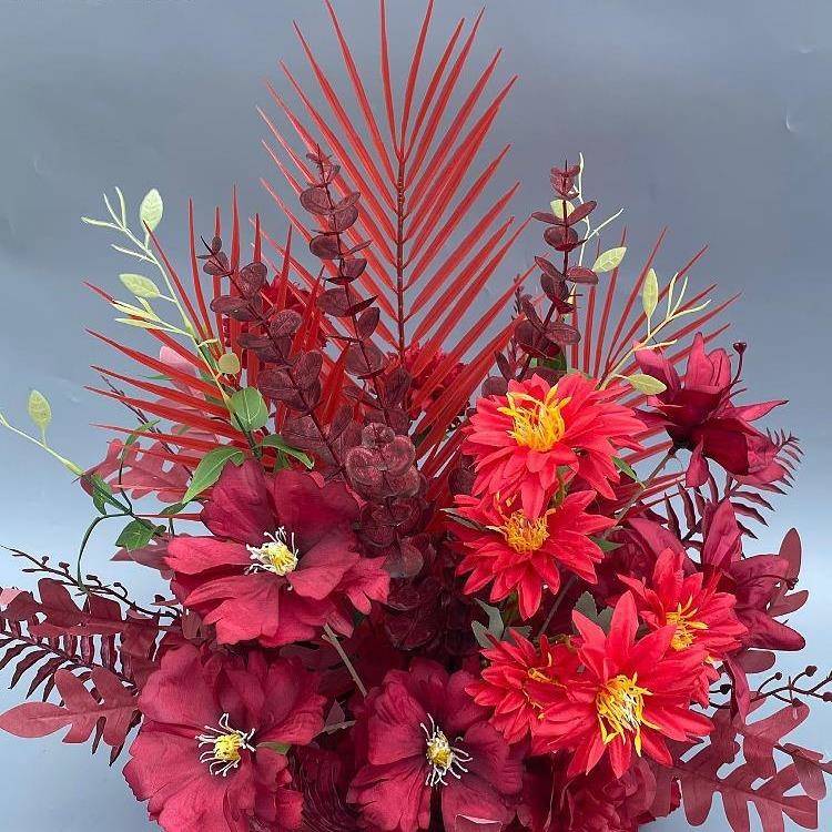 婚庆仿真花路引花桌摆花盆花婚礼舞台T台布置迎宾区装饰成品花艺