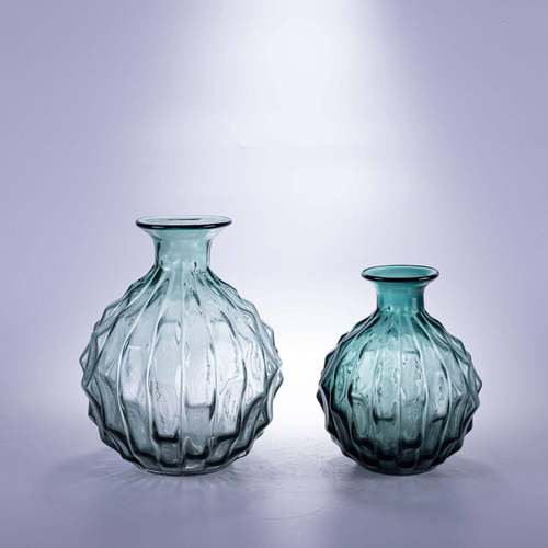 安华轻奢玻璃花瓶 创意艺术花器摆件插干花水培餐桌摆件ins风