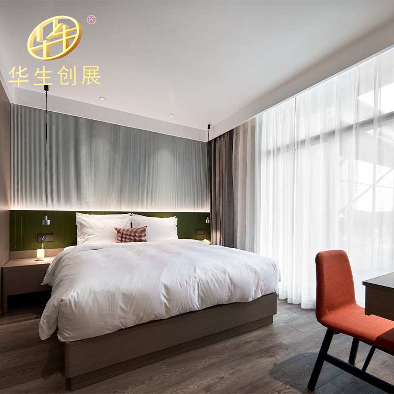 现代简约商务酒店式公寓行政客房成套床家具工程配套一站式采购