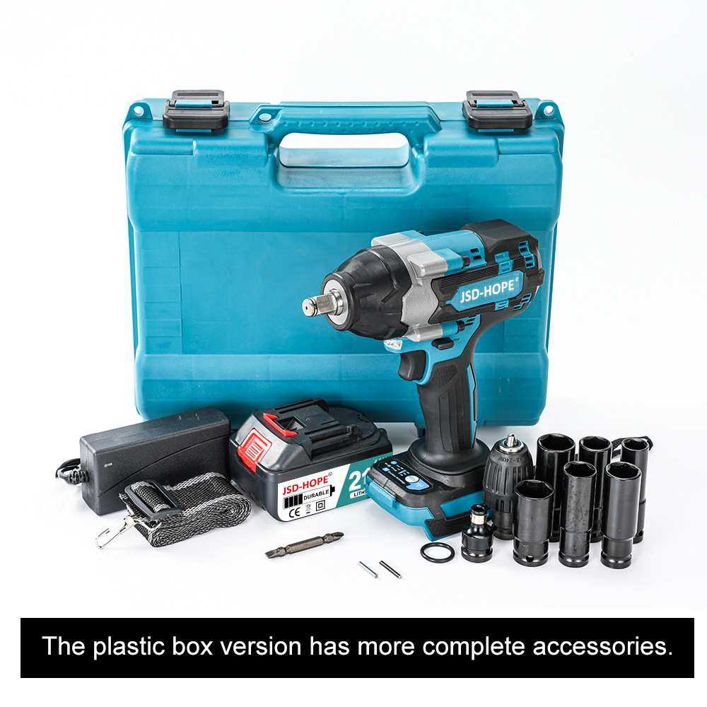 跨境电动电扳手套装 充电式双用扳手多功能螺丝刀大功率扭力电动