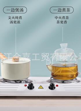 外贸出口斜面款双灶蚊香管电热炉5档调温发热管2000W电炉JX-6249B