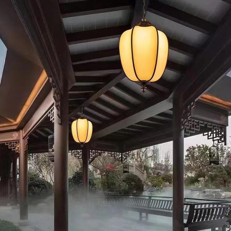 室外led灯具杨桃仿古吊灯仿云石中式吊灯别墅庭院小区户外灯简约