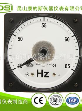 供应KDSI广角度指针刻度盘显示频率表LS-11045-65Hz220V