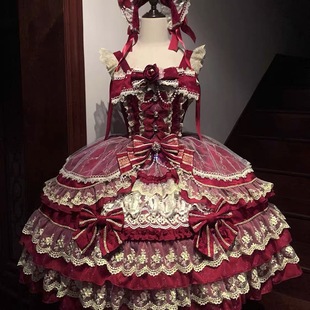 原创设计Lolita洋装 韩菇凉 doll感jsk吊带连衣裙夏季 宝石之冕