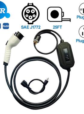 Type1 16A Mode2 NEMA6-20plug to NEMA5-15plug SAE J1772