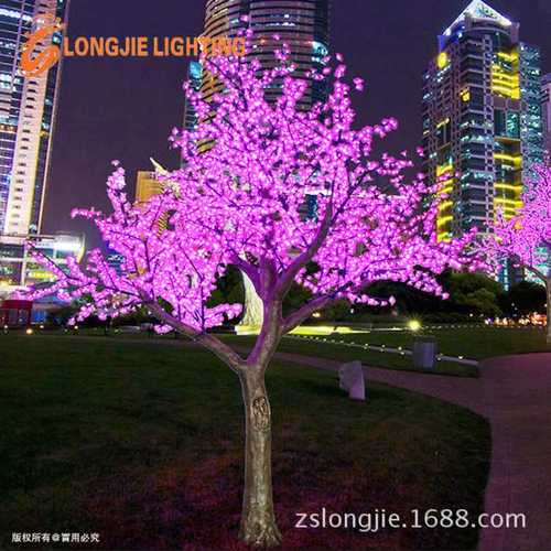 3456灯 高3.5米 LED发光仿真樱桃花灯