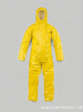 雷克兰 CT4SY428PS 标准带帽连体防化服（黄色）