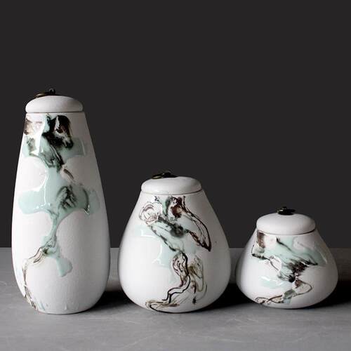 陶瓷器仿古手绘储物罐花瓶中式家居客厅装饰工艺品摆件