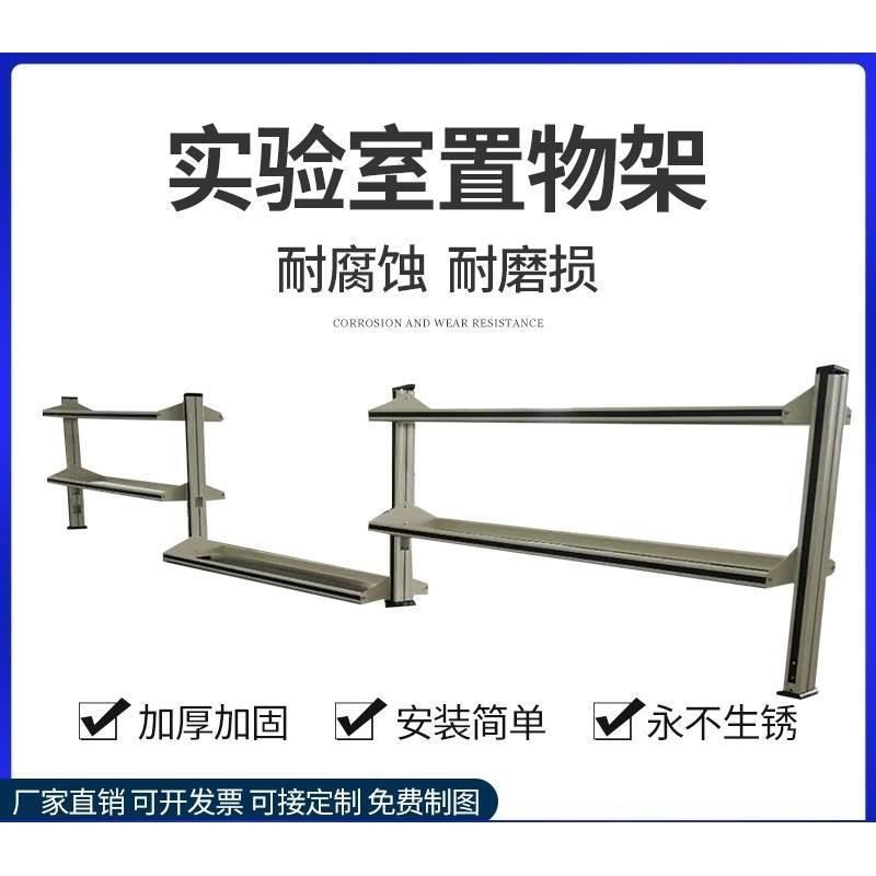 实验室置物架铝玻试剂架钢玻试剂架边台试剂架置物架桌上架储物架
