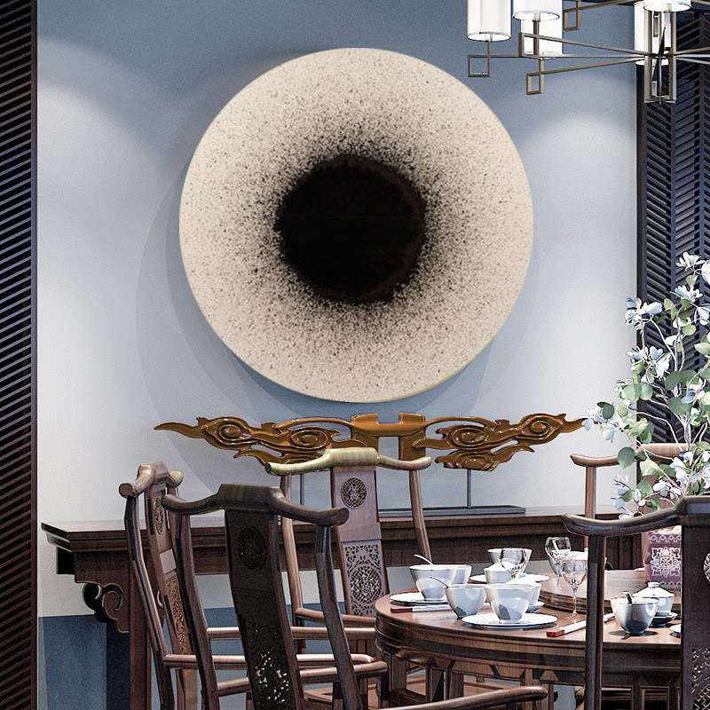 现代简约入户实物装置画轻奢立体几何客厅装饰画手绘砂岩创意挂画