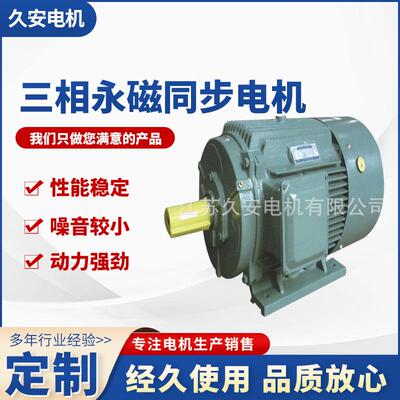 三相永磁同步电机ZXYT200L-6-45KW永磁电机380V1500转75HZ