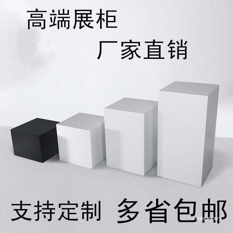 木质烤漆白色展台设计商业会展展柜展示台商用女装店桌子展台