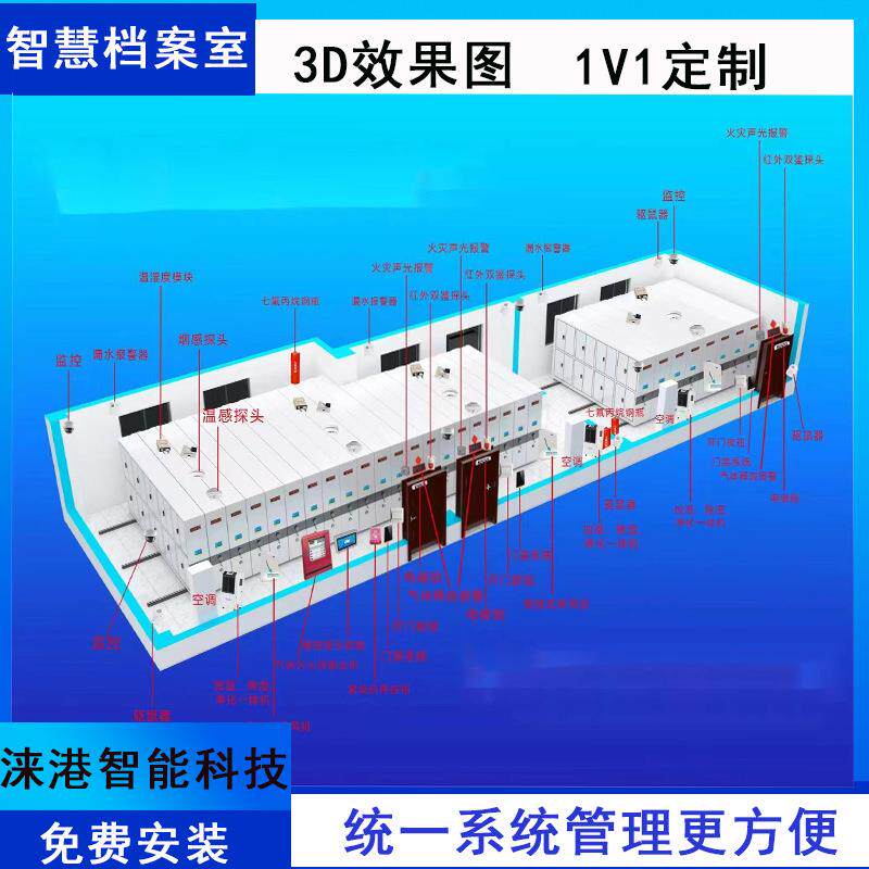 智慧档案库房建设智能档案室十防平台智能档案室管理系统
