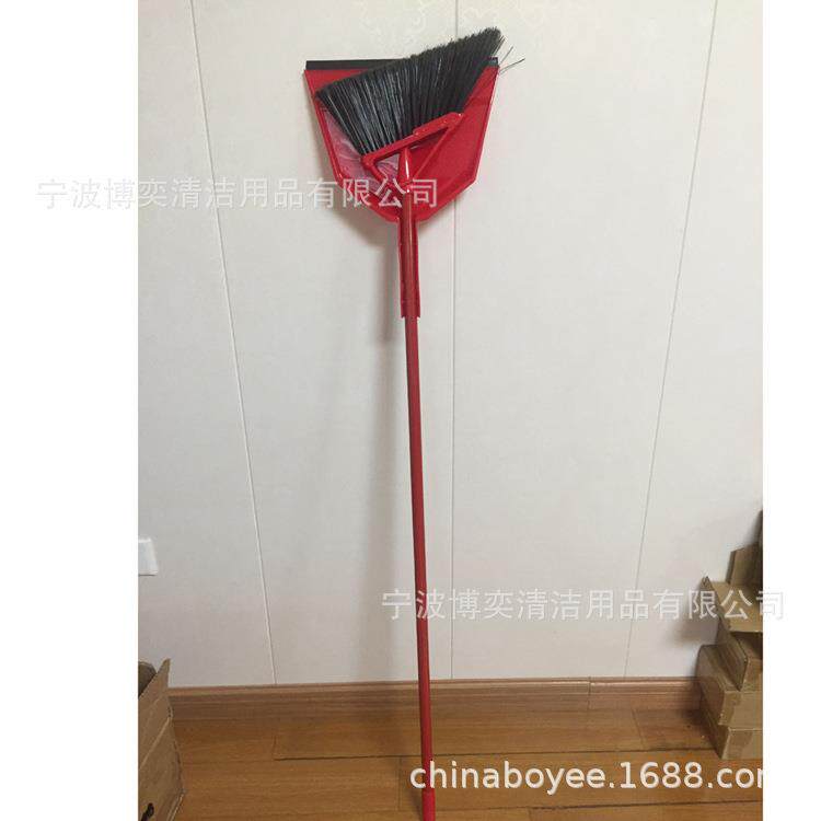 出口铲开扫把畚斗手握畚斗整支喷塑铁杆扫把开花扫帚头