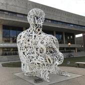 不锈钢镂空人物雕塑铁艺跳舞蹈艺术摆件售楼部广场小区装 饰