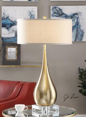 台灯美式现代轻奢简约简美客厅卧室玄关台灯出口