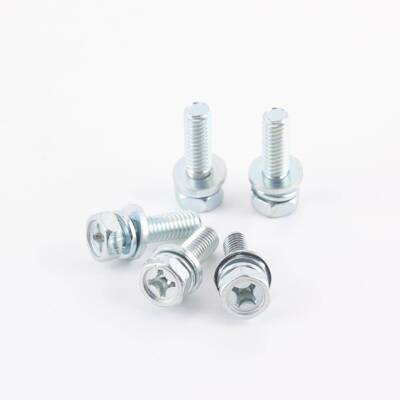 现货8.8级凹脑十字三组合螺丝GB9074.13六角组合螺丝